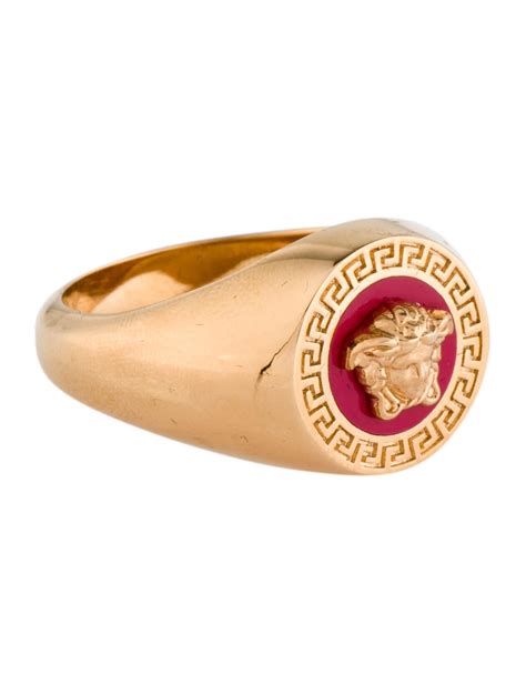 Shop Versace Medusa Head Signet Ring .